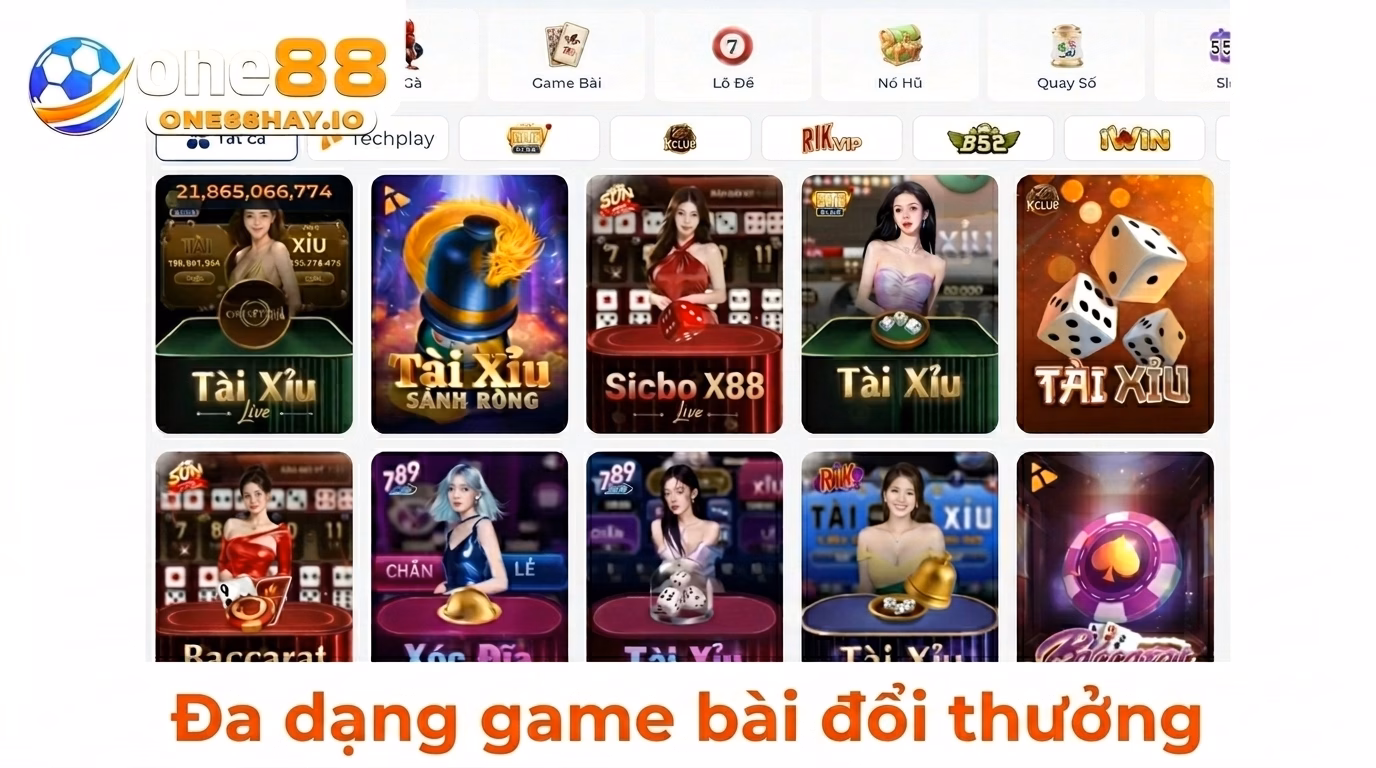 Đa dạng game bài đổi thưởng tại ONE88 Đa dạng game bài đổi thưởng tại ONE88